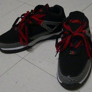 Red and Black Laced Chunky Fijbij Shoes